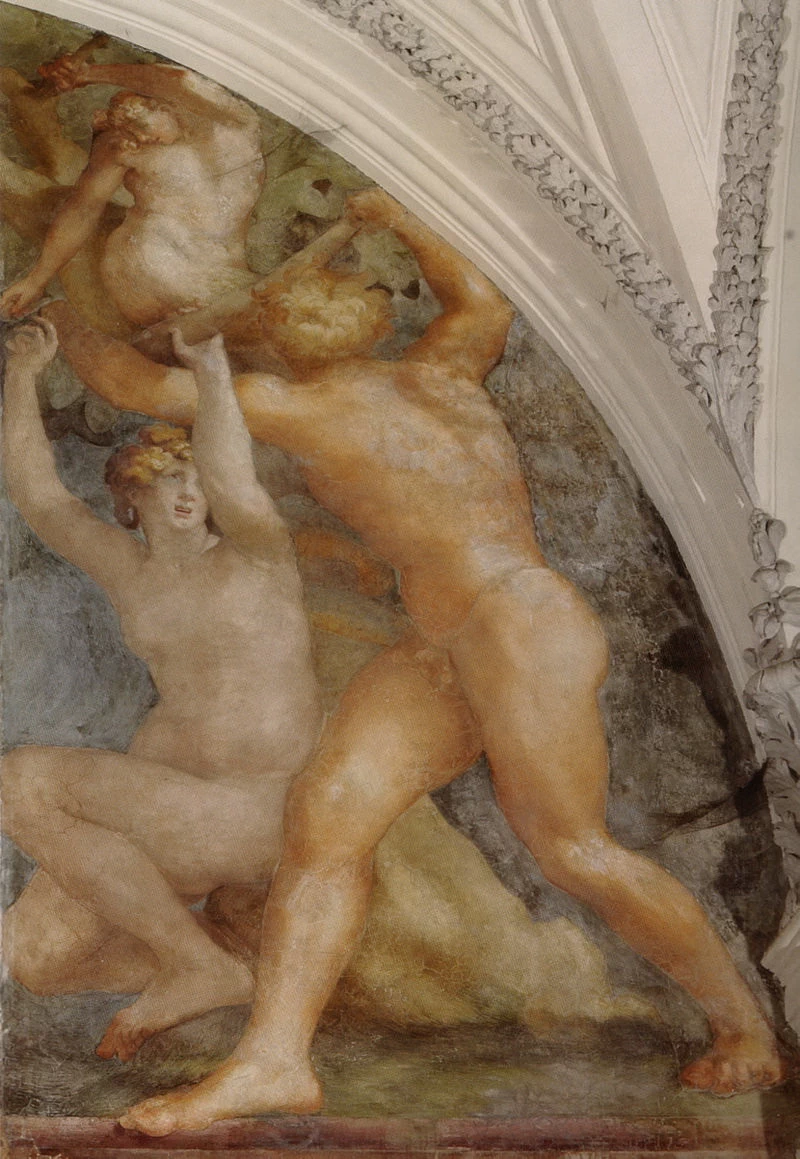 Cacciata dal paradiso terrestre - Cappella cesi. chiesa di Santa Maria della Pace, Roma